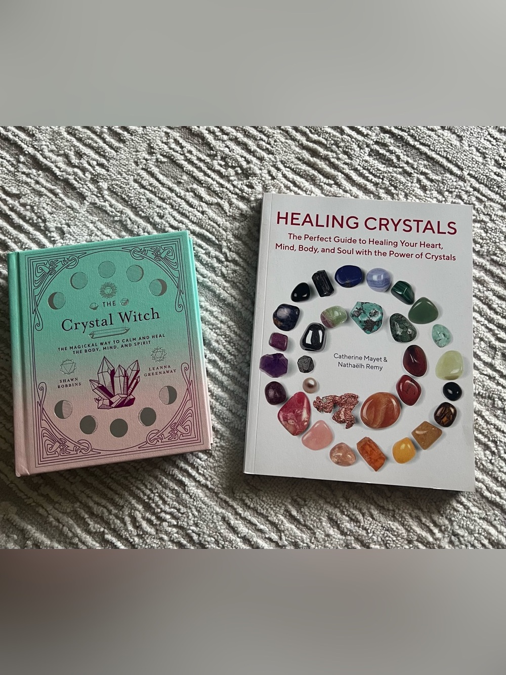 Healing Crystals & The Crystal Witch Book Set - Pink, Teal, White Covers